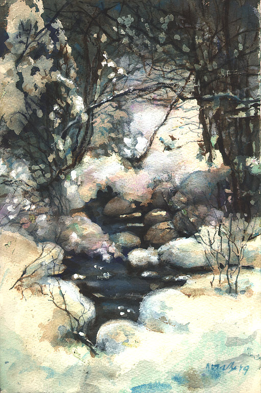 Opera Nora Berg - Torrente nel Parco di Monza