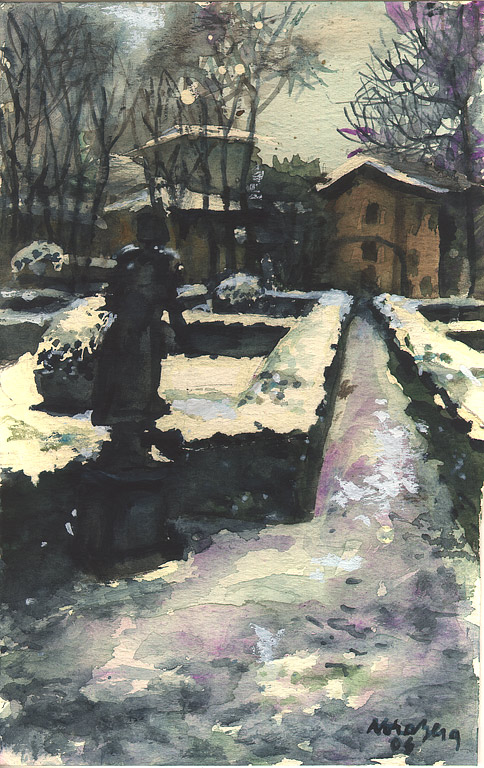Opera Nora Berg - Vialetto in Villa Cusani